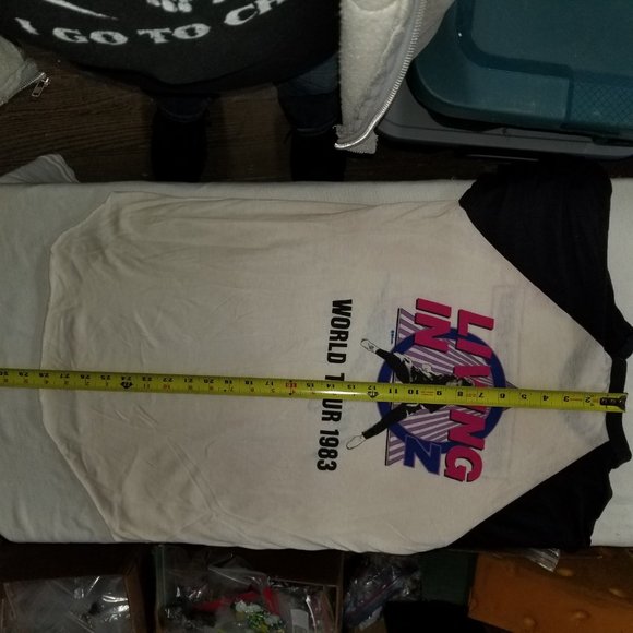 Vintage 1983 Rick Springfield Tour Shirt Single Stitch Raglan Size L - Picture 6 of 6